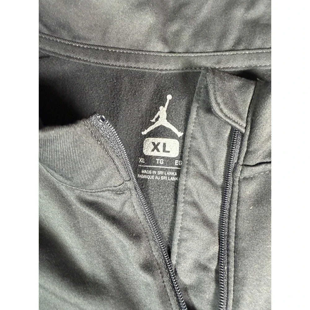 Jordan Jumpman Quarter Zip Black Performance Stretch DriFit Pullover Mens XL